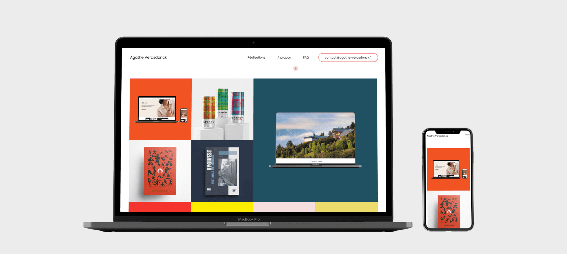 Mockup du portfolio de Agathe Verasdonck